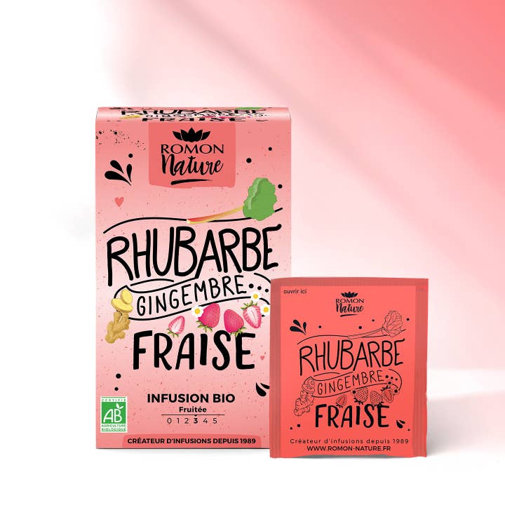 PROVENCE D'ANTAN - Wholesale Health/Detox Tea - Organic Rhubarb Ginger Strawberry Infusion*1