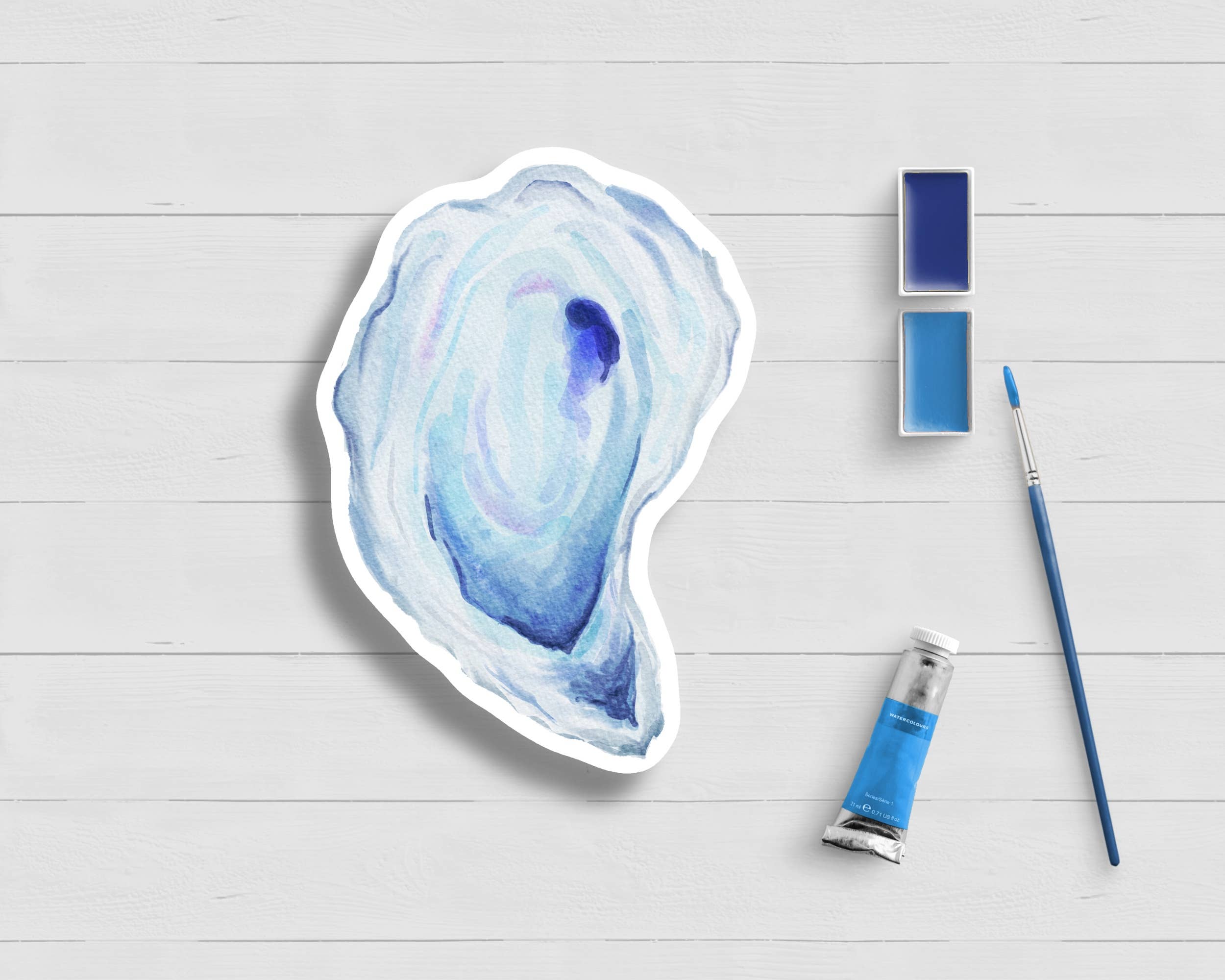 WonderfullyWrittenCo – wholesale Sticker – Oyster Watercolor Sticker1