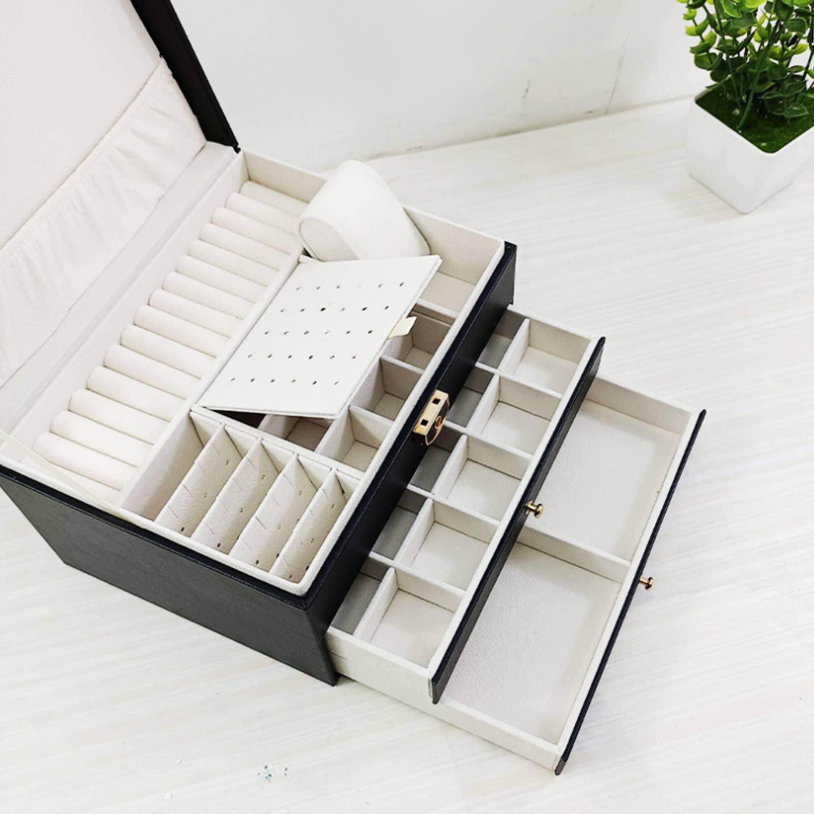 wandf - Wholesale Jewelry Box/Organizer - Durable 3-Drawer Large Capacity Jewelry Accessories Storage5