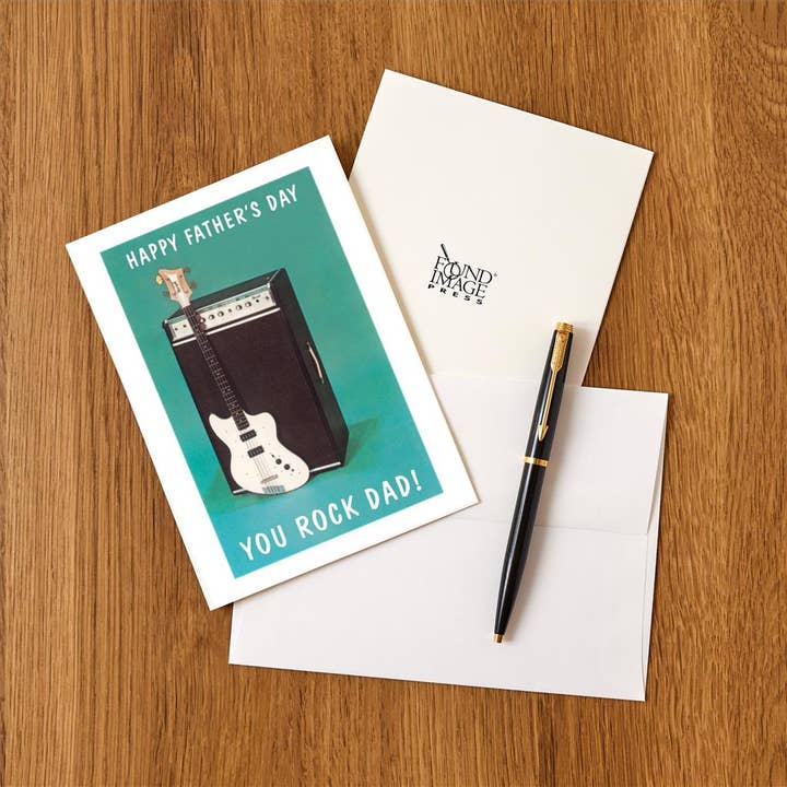 Found Image Press - Wholesale Stationery/Notecard Set - Greeting Card DD-97 Happy Father's Day, You Rock Dad1