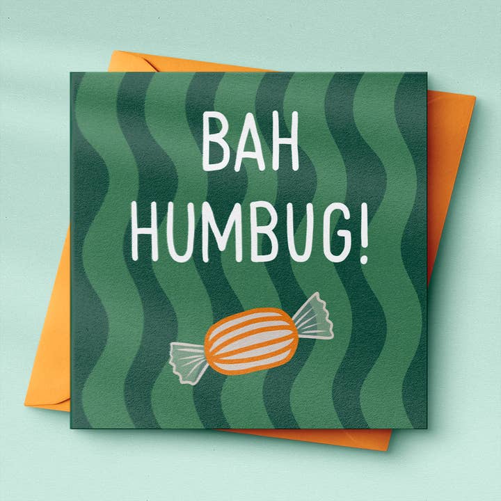 Bah Humbug, Funny Scrooge, Christmas Card for wholesale by Woo Hoo Prints