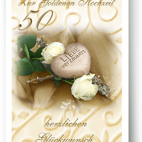 Carte de mariage/de vœux dorée/749012 pour la vente par Yabué