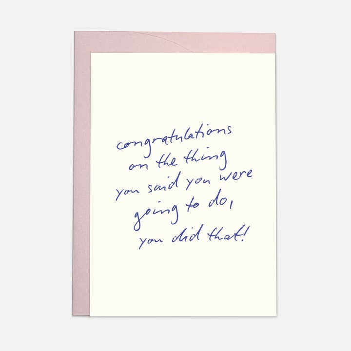 Félicitations pour ce truc — carte de vœux tendance pour la vente par Kaart Blanche