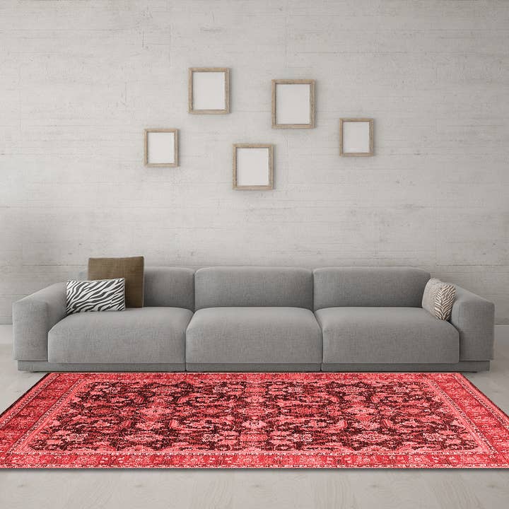 Machine Washable Oriental Red Industrial Area Rugs for wholesale by Ahgly