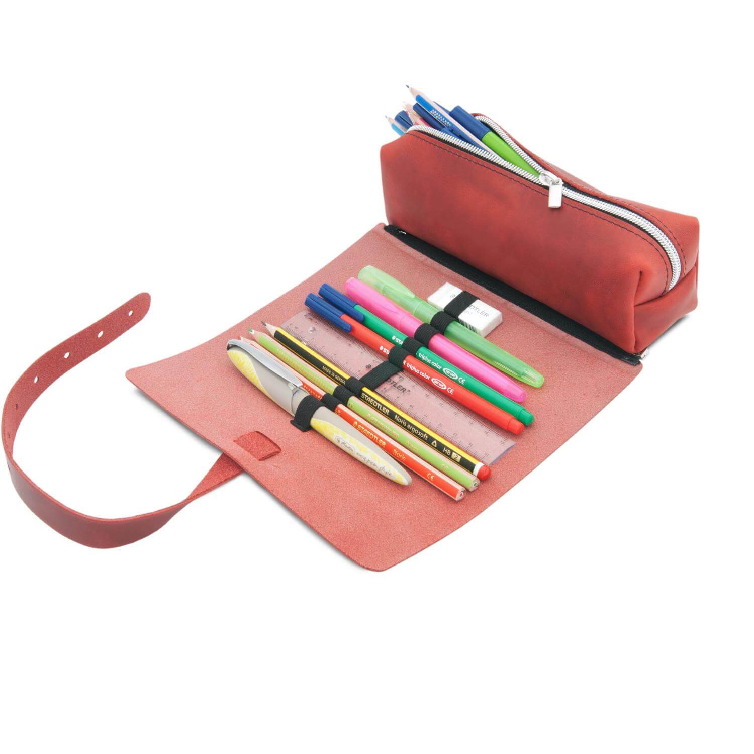Thielemann Leather Manufacturer – wholesale Pencil case/pouch – THEWO | “Tamea” 3 in 1 wrap pencil case16