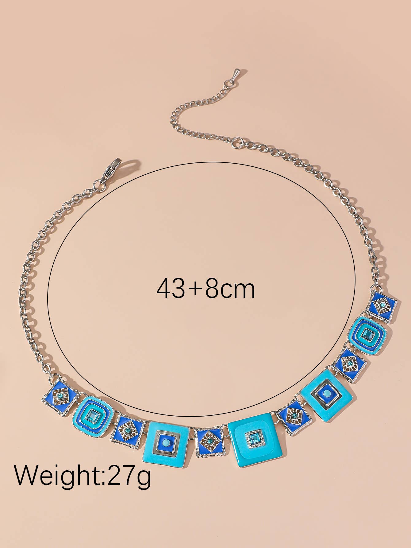 Blossom bijoux – Großhandel Gliederhalskette – 24PECC002 Halskette aus Edelstahl4