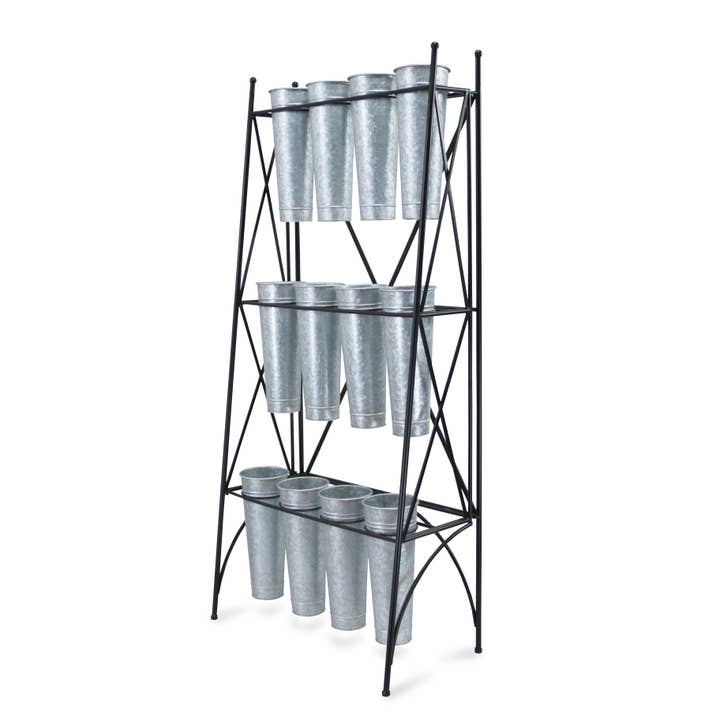 Cheungs Home Decor - Wholesale Plant Pot Stand - Kora 12 Pot Folding Metal Plant Stand