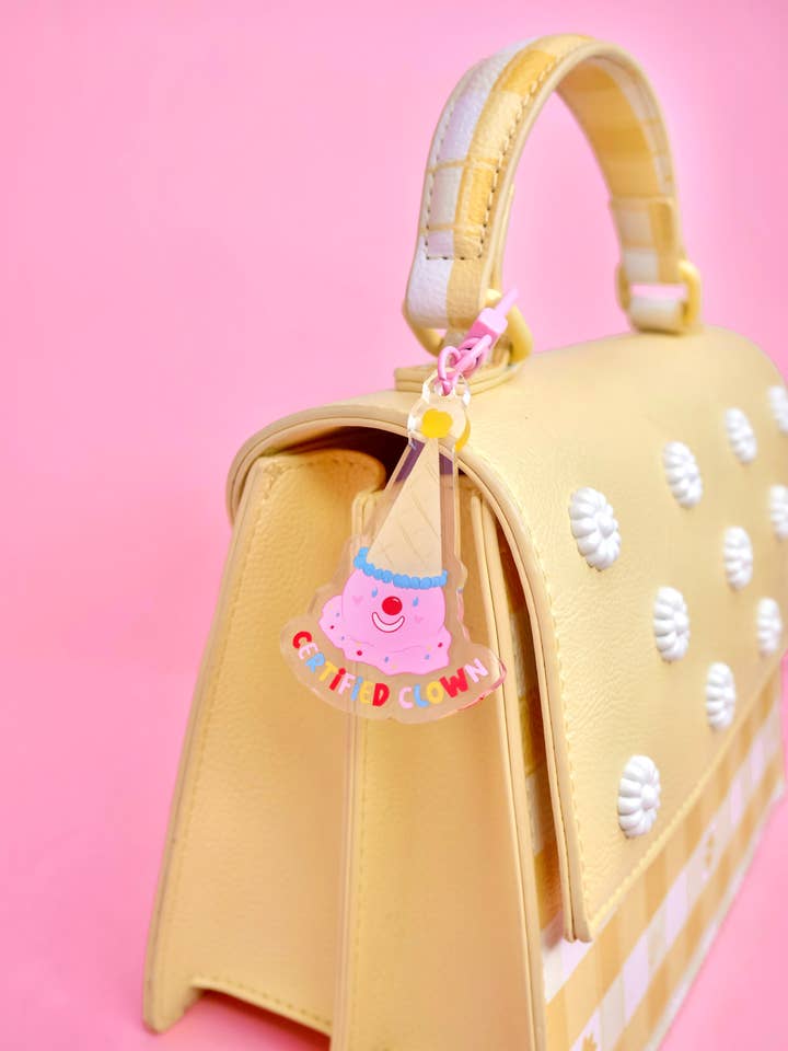 Certified Clown Bag Charm/Keychains for wholesale by Unicorn Crafts