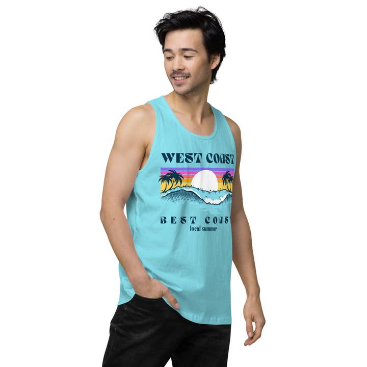 West Coast Sunset Cotton Tank for wholesale by Local Summer Collective Surf Shop