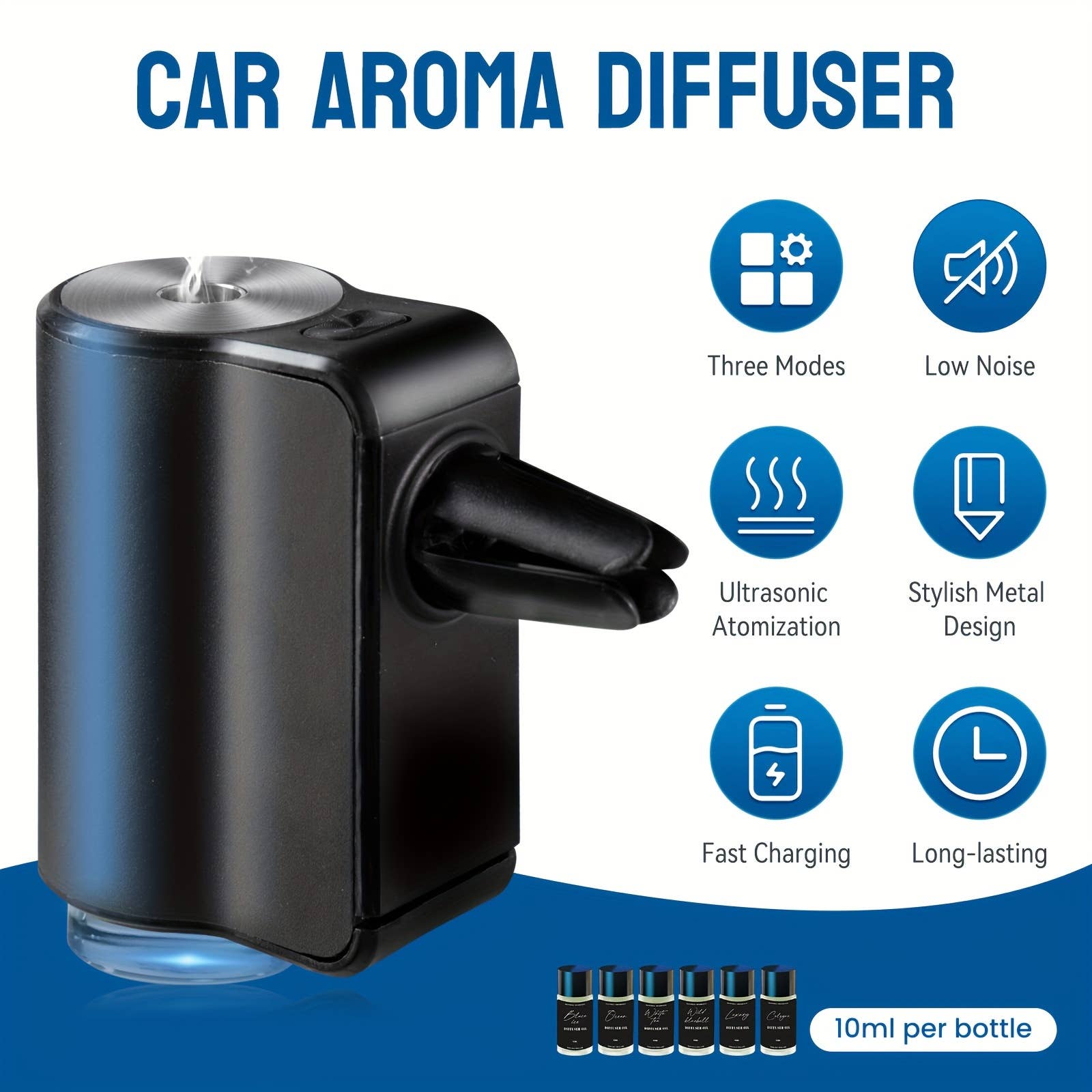 Shop Celino - Venta al por mayor Ambientador de coche - Unisex - Difusor ambientador inteligente para coche, humidificador USB con 3 modos10