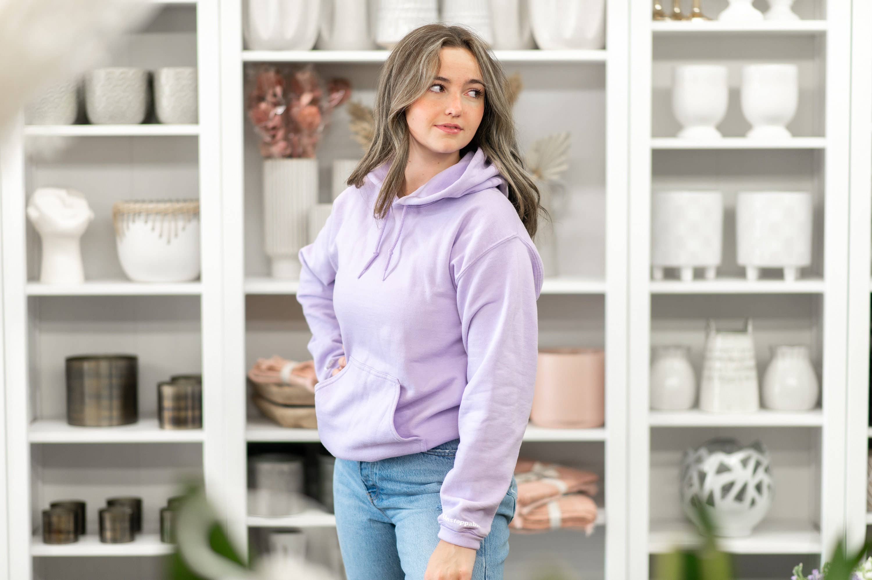 Bodhi Life Design - Wholesale Hoodie - Women's - Positive Hoodie, Affirmation on Sleeve Sweatshirt3