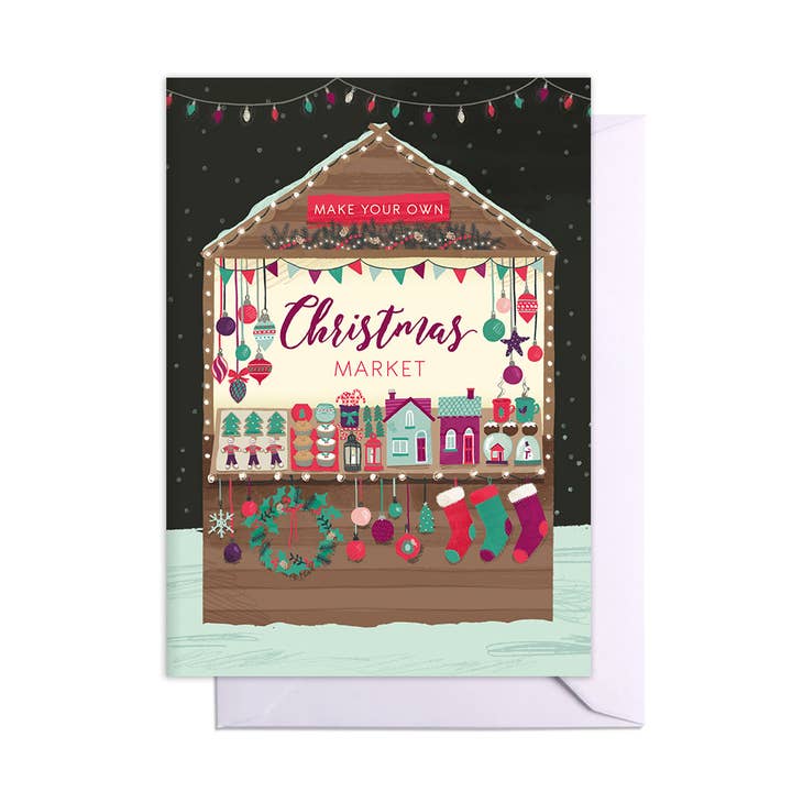 Kerstmarkten cardlet voor wholesale door Middle Mouse