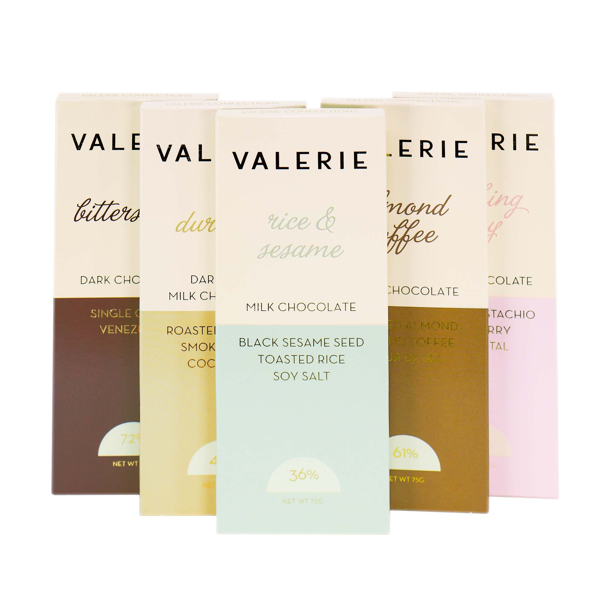 Valerie Confections - Wholesale Chocolate Bar - Rice & Sesame Chocolate Bar, 75g4