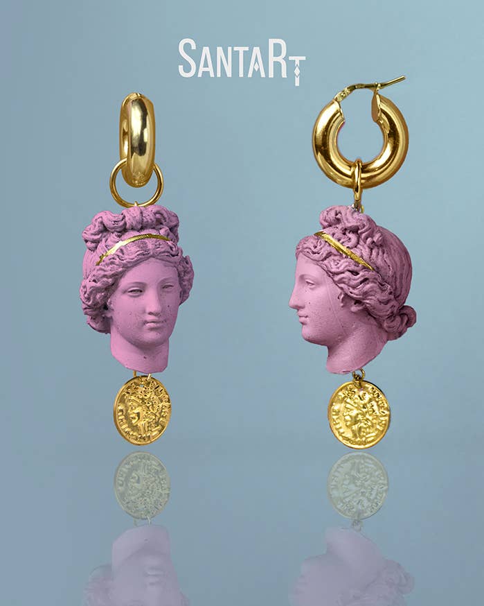 Santart - Wholesale Dangle Earrings - Venus pink earrings1