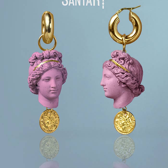 Santart - Wholesale Dangle Earrings - Venus pink earrings1