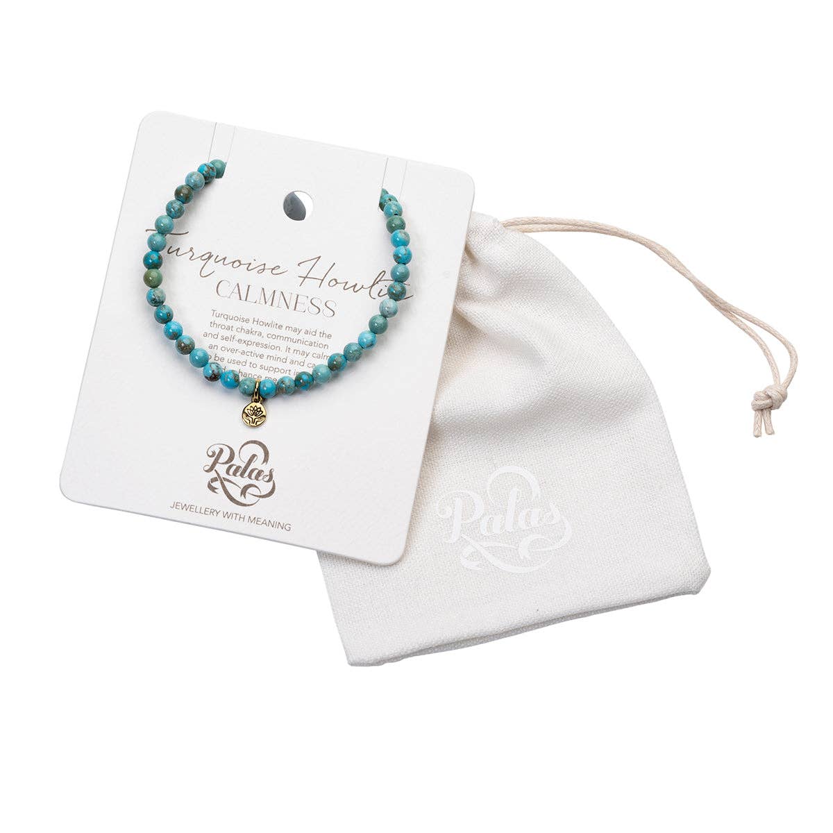 Palas Jewellery - Wholesale Beaded Bracelet - Turquoise howlite 'calmness' healing gem bracelet6