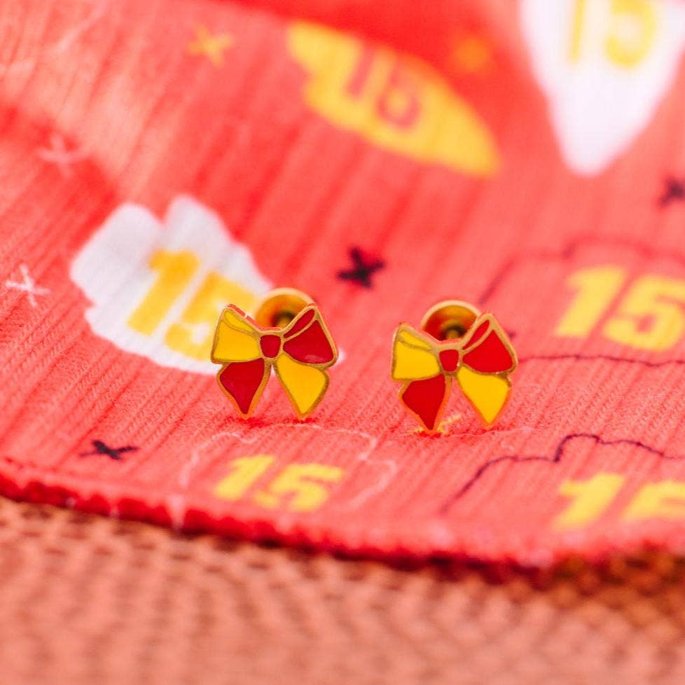 Desert Peach - Vendita all'ingrosso Orecchini a bottone - Orecchini a bottone KC Cheer Bow