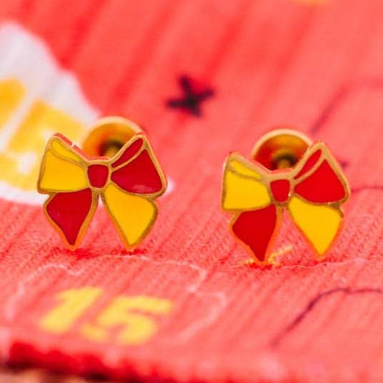 Desert Peach - Vendita all'ingrosso Orecchini a bottone - Orecchini a bottone KC Cheer Bow0