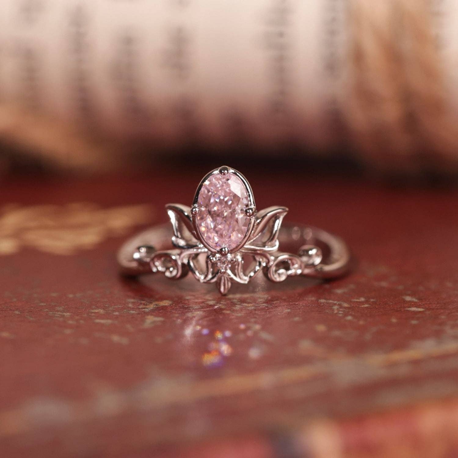 Azura Jewelry – wholesale Band/stacked ring – Sylphae Fairie Morganite Ring3