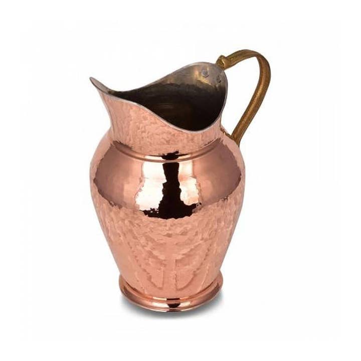 Hakan - Wholesale Jug - Handmade Traditional Copper Water Pitcher with Handle, 84.75