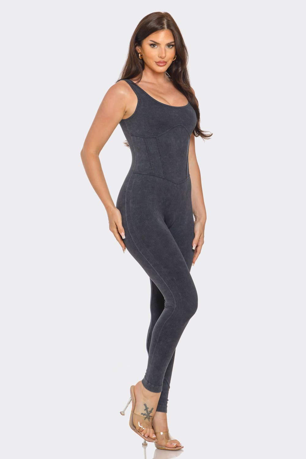 Julia by LoveJ - Wholesale Jumpsuit - Women's - Front Scoop Neck Corset Style Jumpsuits2