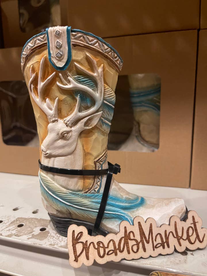 Piggy Bank con botas de ciervo blancas y azules para venta al por mayor de Broads Market