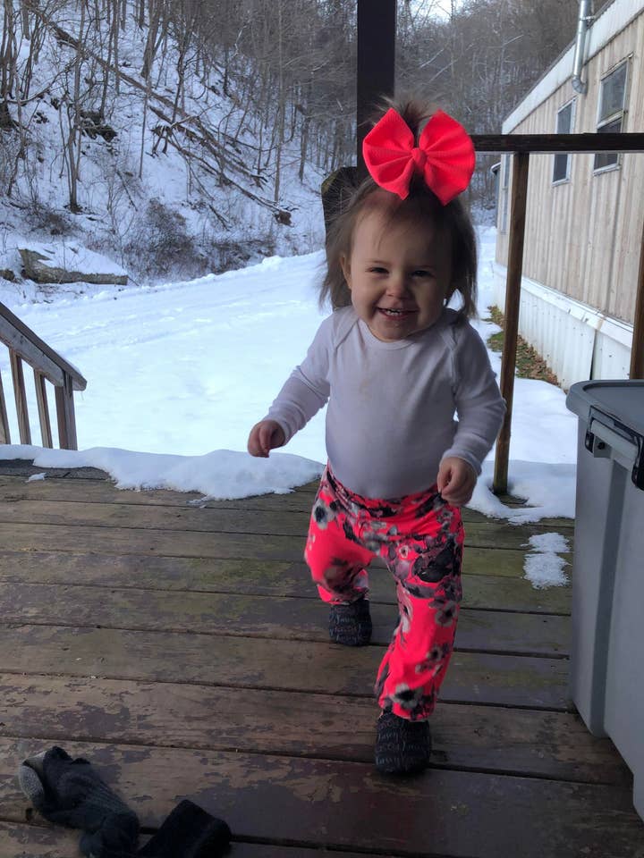 Girls high waisted pants for wholesale by Athena's Custom Design