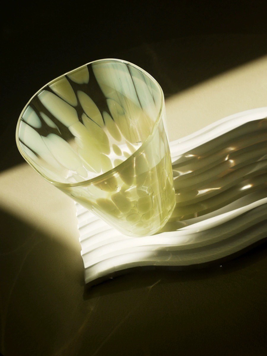 INSPECIAL HOME - Wholesale Drinking Glass/Cup - Mouth-blown Coloured Monochrome Spot Cups Case Of 1014