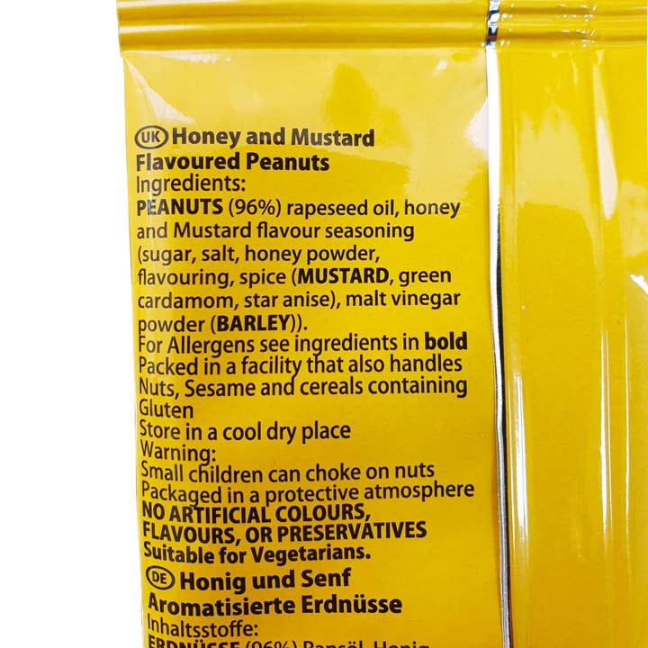 New York Delhi – wholesale Nuts – ViPnuts Hot Honey & Mustard flavoured Peanuts 63g