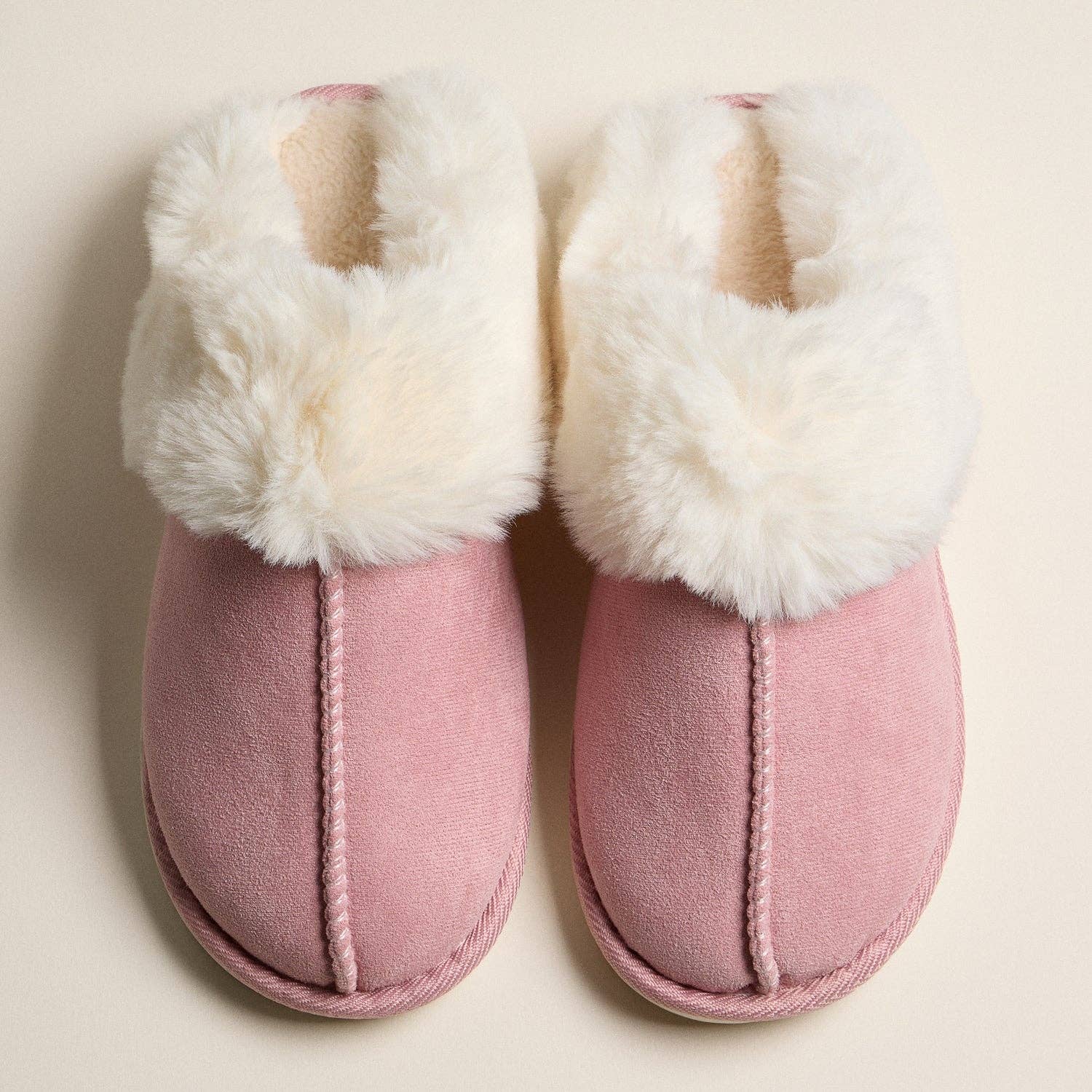 Lilla Haven - Wholesale Slippers - Women's - Faux Fur Lined Suede-Style Fuzzy Slippers for Christmas Gift2