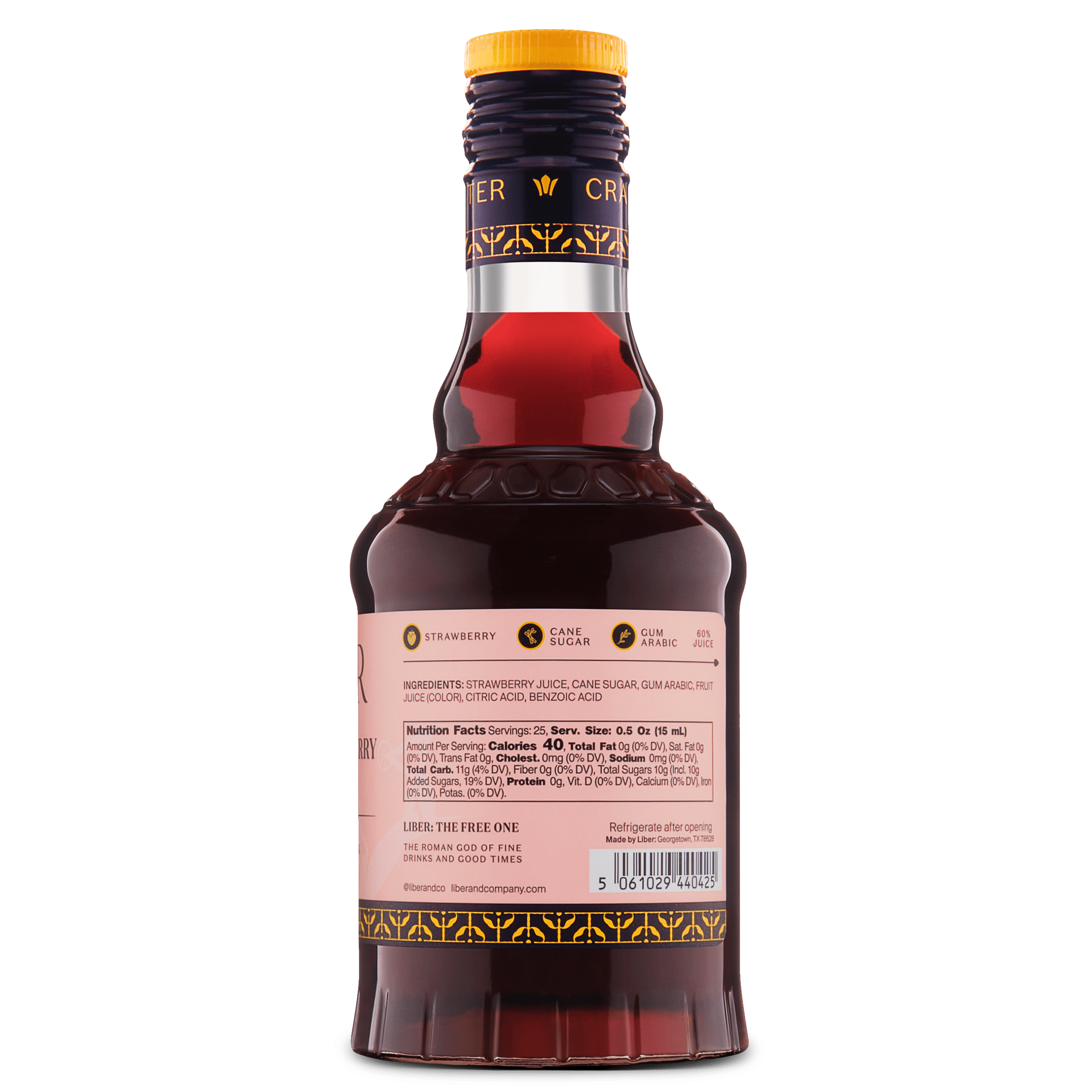 Liber & Co. - Vente Mélange/sirop pour cocktails - Sirop de fraise Pacific5