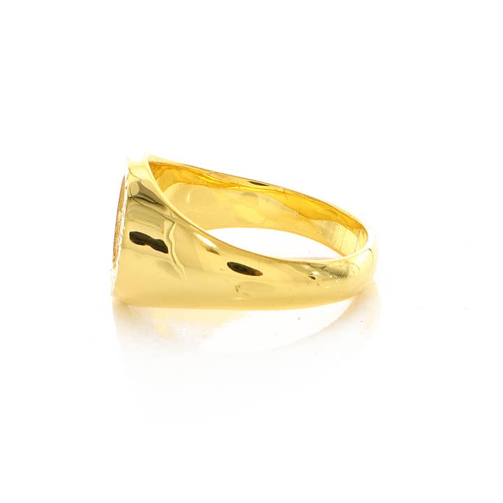 Magic Hands Jewelry – wholesale Signet ring – Knights Templar Wax Seal Signet Ring, 14k Solid Yellow Gold