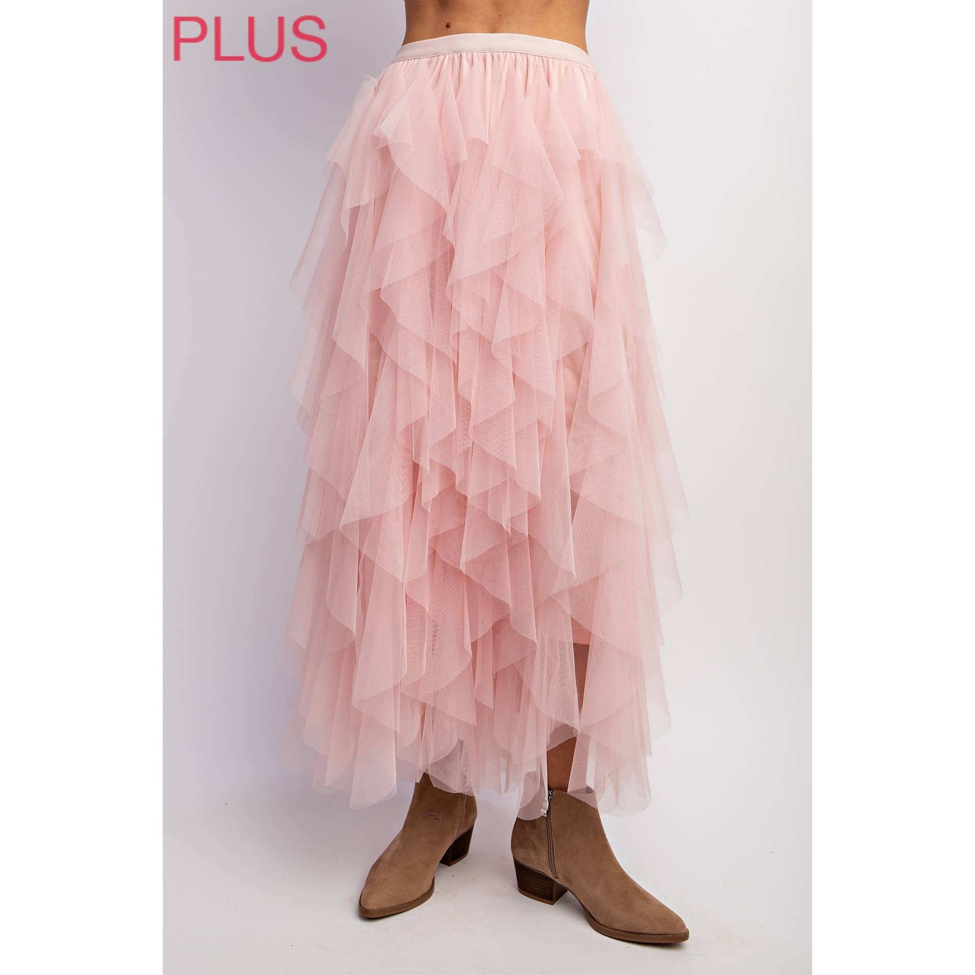 Sweet Generis - Wholesale Skirt - Women's - PLUS CASCADING TULLE MESH LAYERED MAX SKIRT24