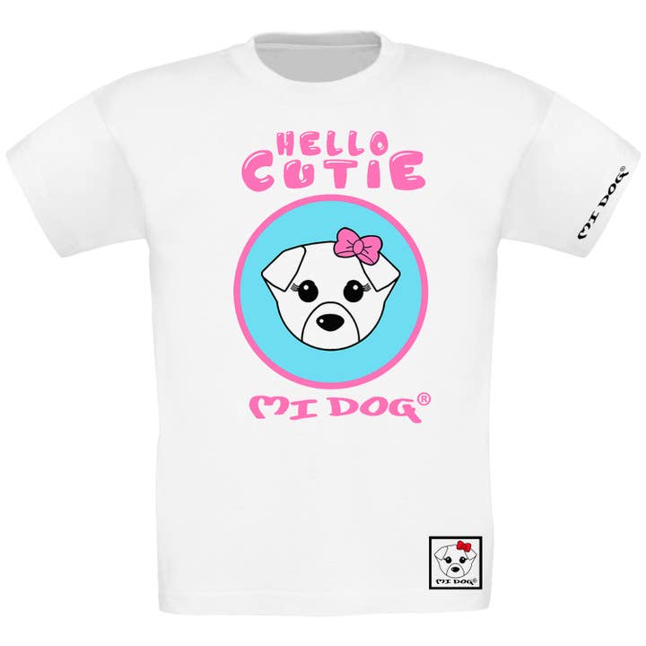 Mi Dog, Girls, Hello Cutie, Regular Fit T-Shirt for wholesale by MI DOG