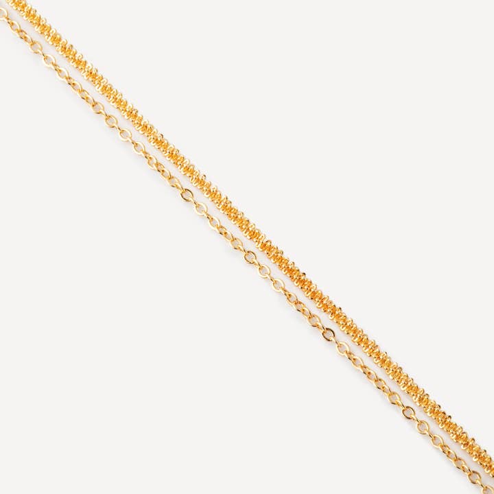 Meora Paris - Wholesale Link & Chain Bracelet - 18k Gold Plated Double Bracelet1