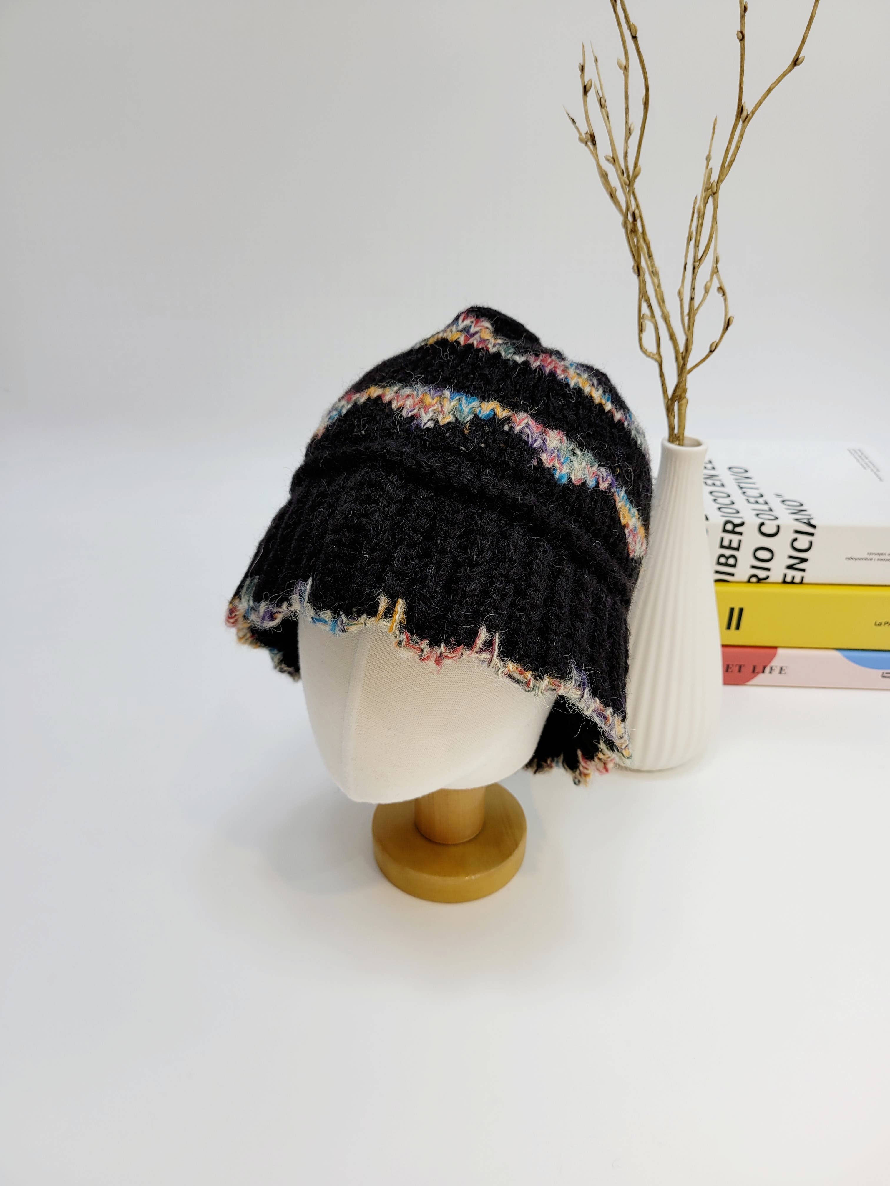 Comfortarians – Engroshandel Bucket hat - Dame – Alpaca strikket spandhue, Premium blød og varm vinterhue0