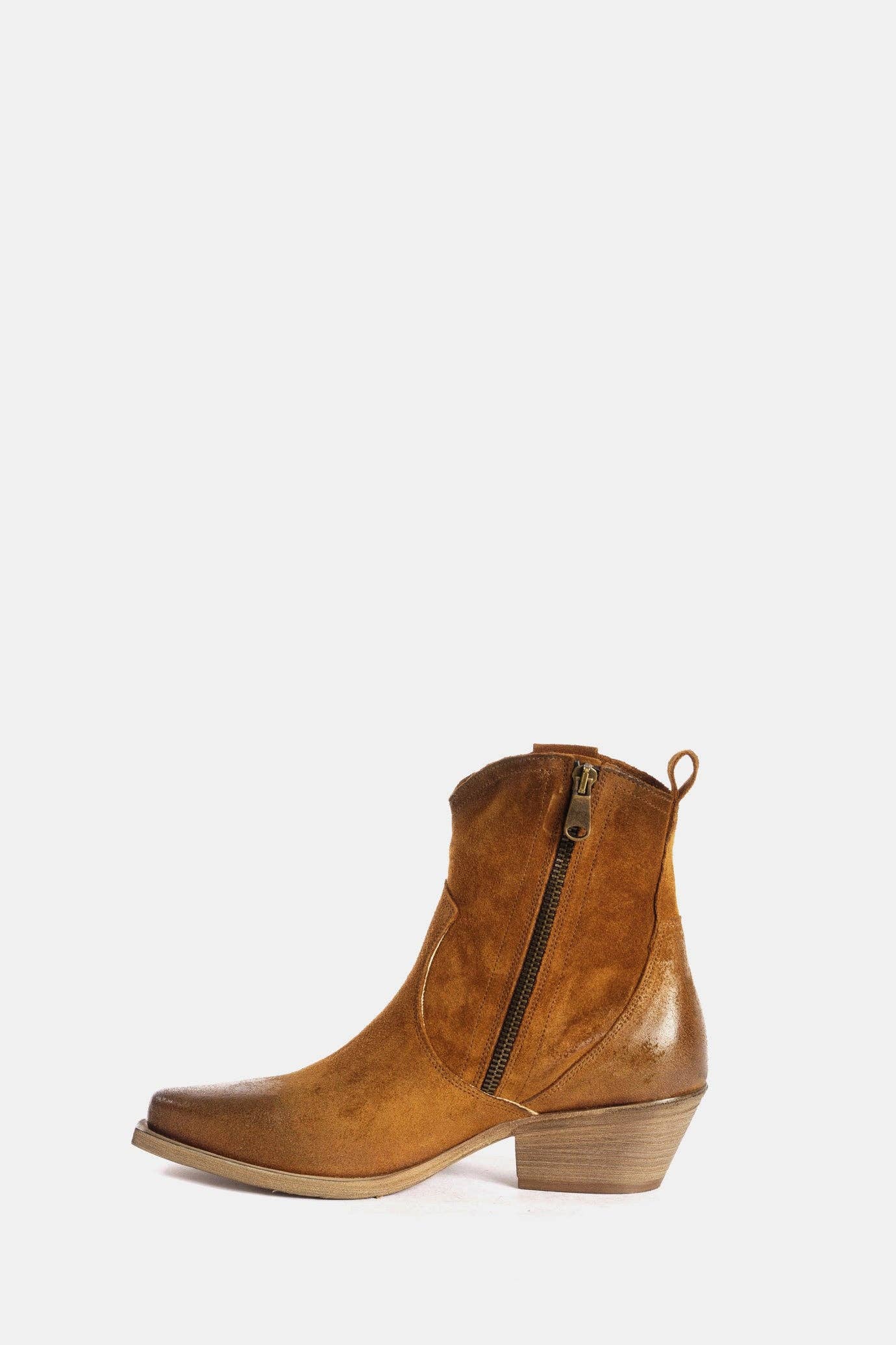 METISSE – Engroshandel Støvler - Dame – Suede læder Texan ankelstøvler DX3802