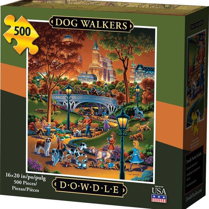 Boardwalk Puzzle Company - Wholesale Puzzle - Adult - Dog Walkers - 500 Piece