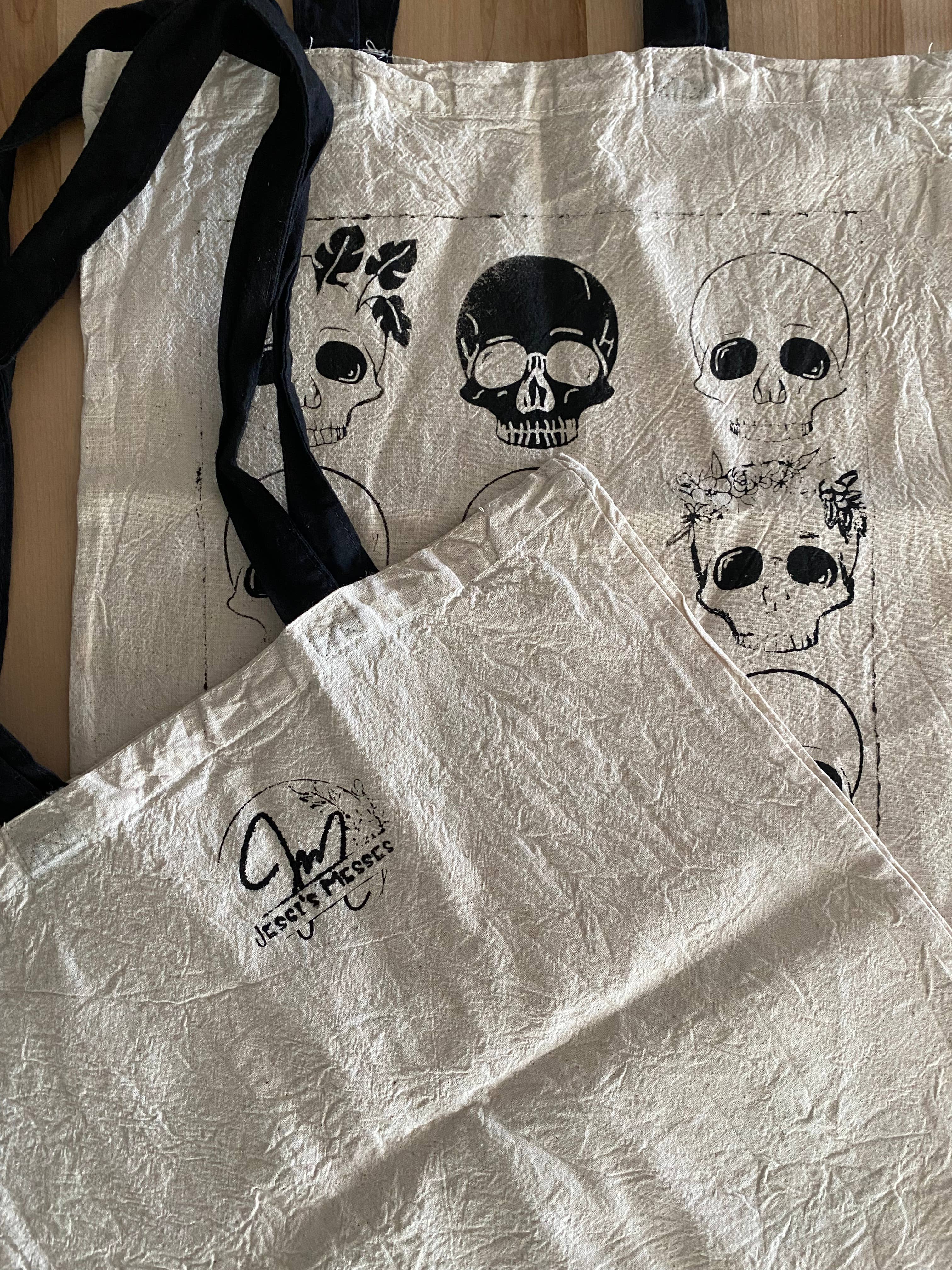 Jessi's Messes - Wholesale Tote Bag - Women's - Skulls Tote Bag3