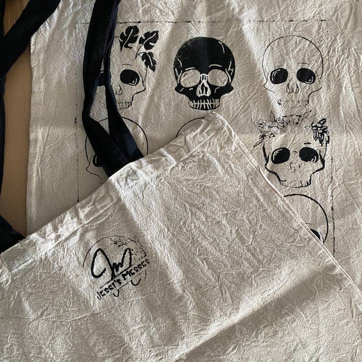 Jessi's Messes - Wholesale Tote Bag - Women's - Skulls Tote Bag3