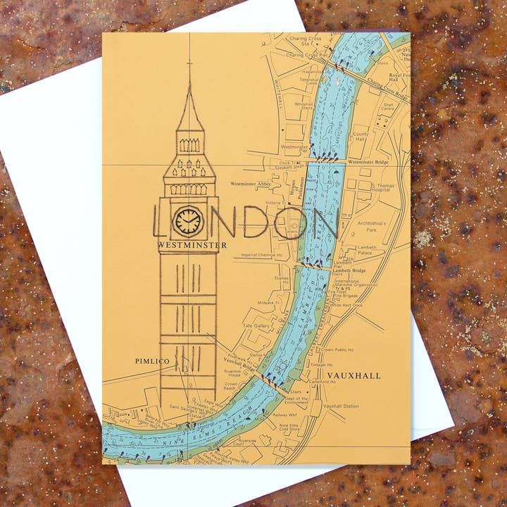 Big Ben London Greetings Card for wholesale by NaviStitch