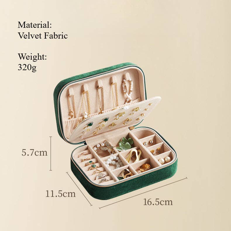 alberalkirk - Wholesale Jewelry Box/Organizer - Two Tier Velvet Jewelry Case Compact Structure  S5P3965