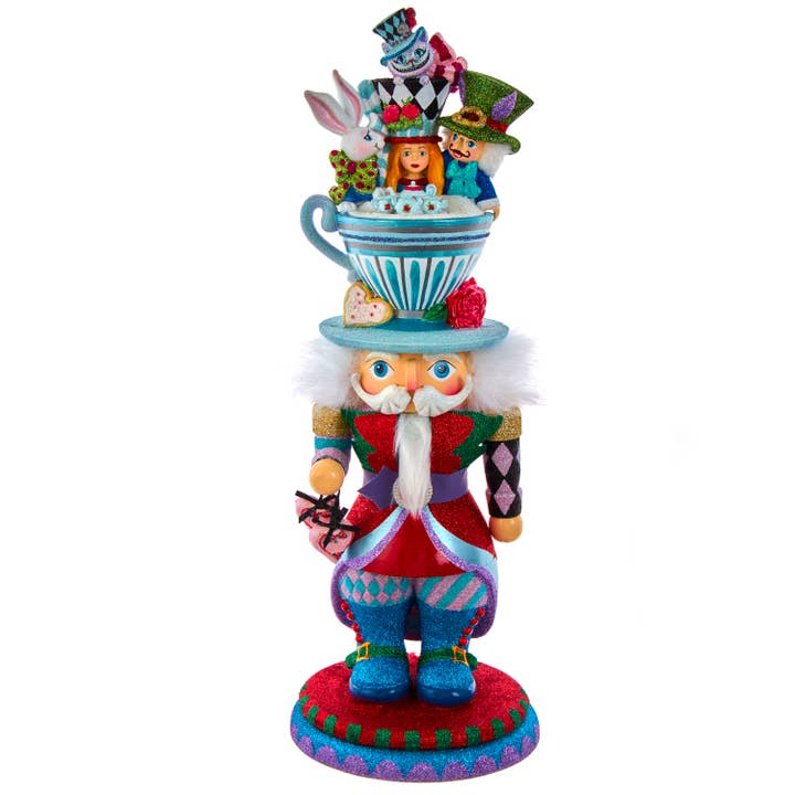 18“ Hollywood Nutcrackers™ Alice Teacup Hat Nutcracker for wholesale by Kurt S. Adler, Inc.
