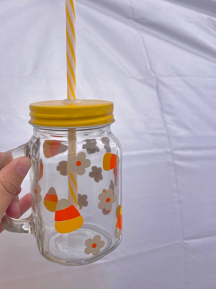 Bocal Mason pour bonbons d'Halloween pour la vente par Prints & Sparkles