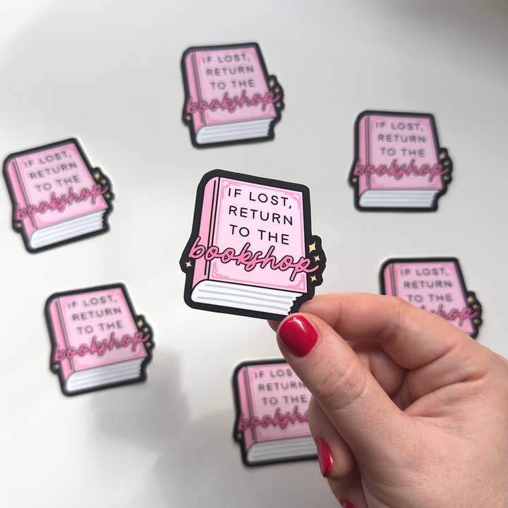 Matte Sticker | Return To Bookshop Book Pink Cute Gift for wholesale by Dolly’s Doodles