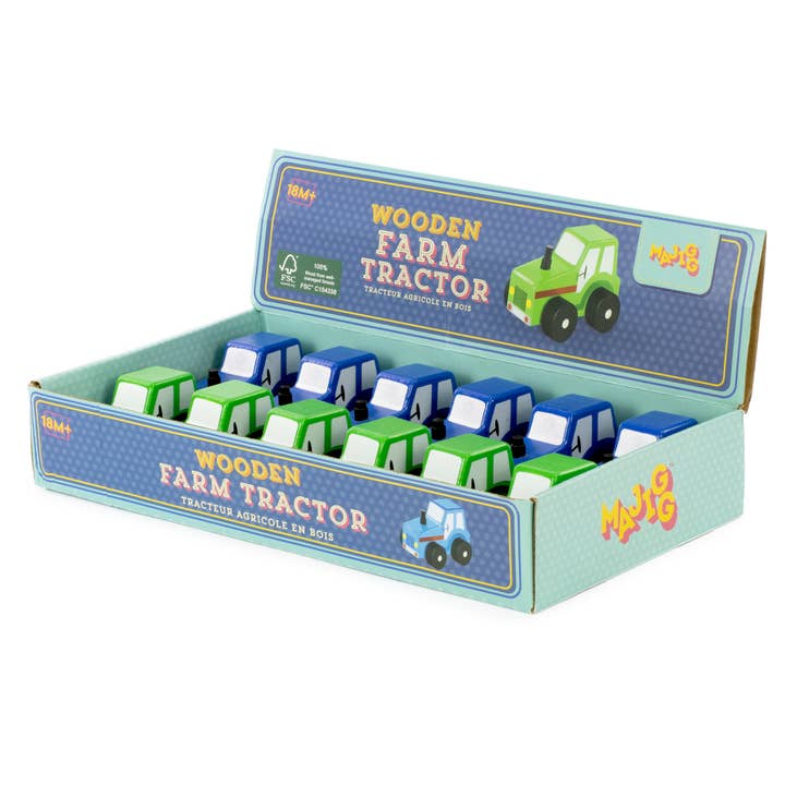 Keycraft - Wholesale Toy Car/Truck - Kids - Majigg Wooden Toy Farm Tractor