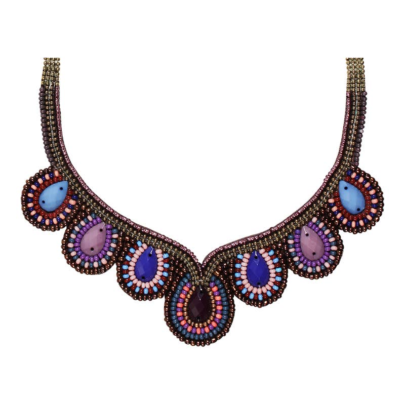 Erik & Mike - Wholesale Bib Necklace - Soan Teardrops Necklace in ZANZIBAR0
