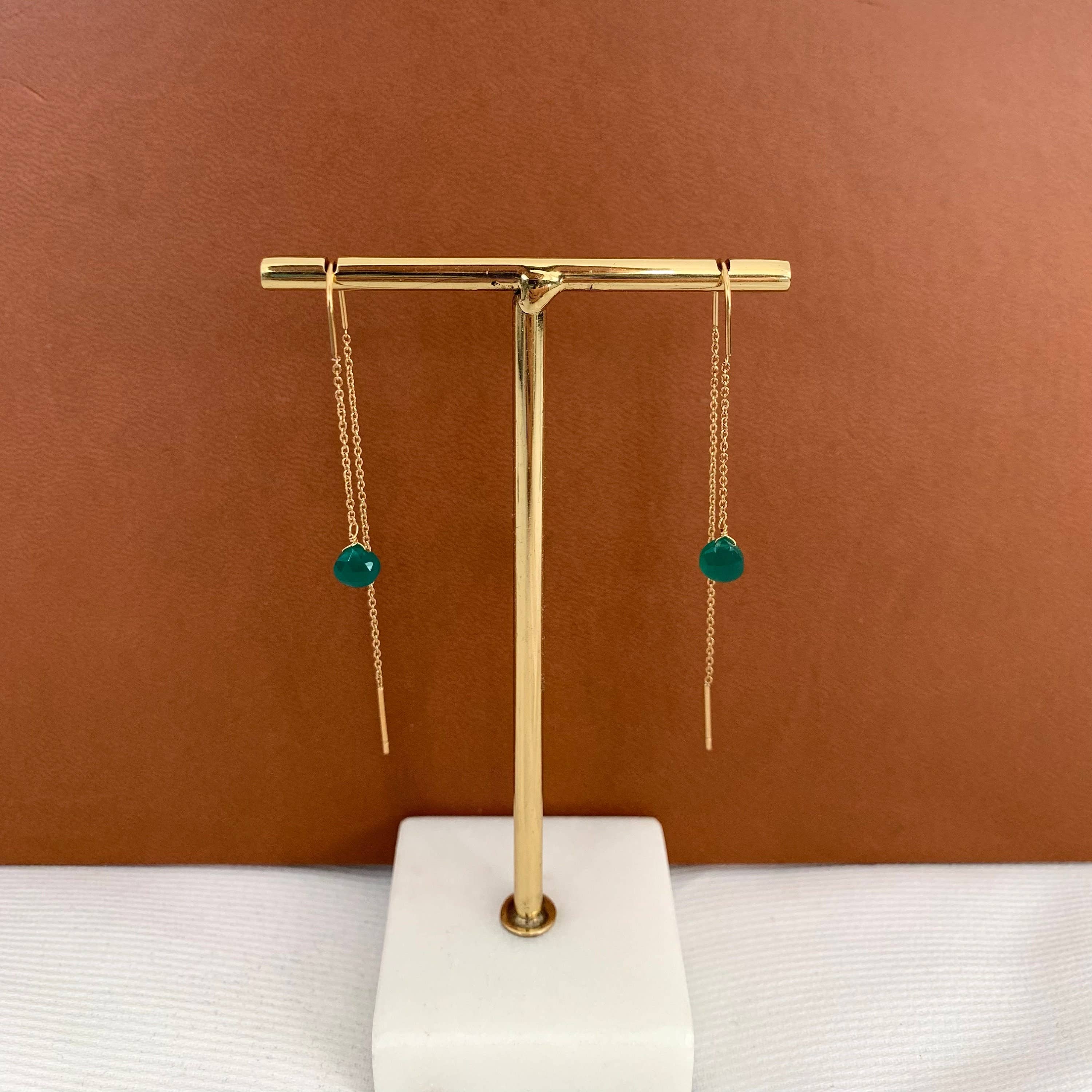 Victoire Collection - Wholesale Dangle Earrings - Steel pass-through chain earring1