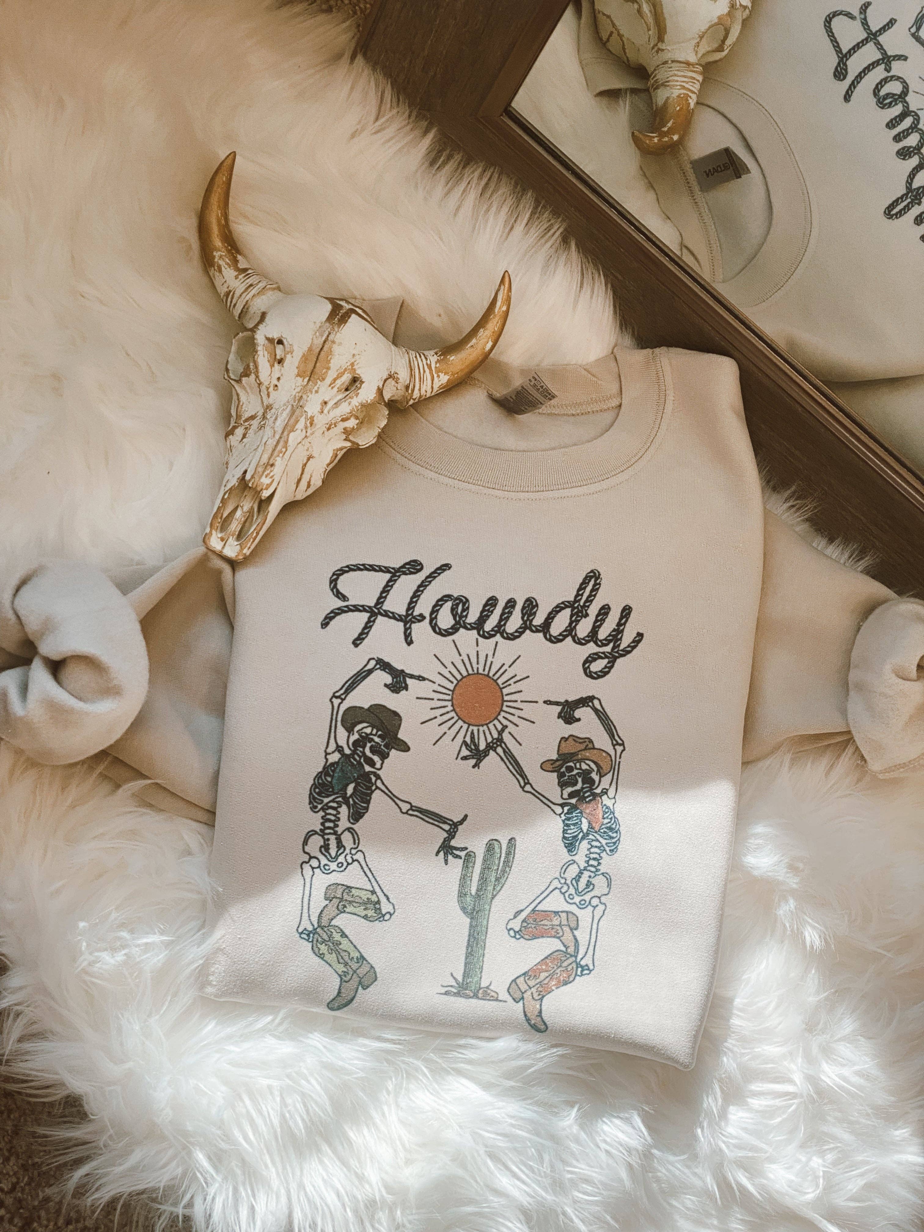 Highland Cactus - Wholesale Graphic Sweatshirt - Women's - Howdy Skellies