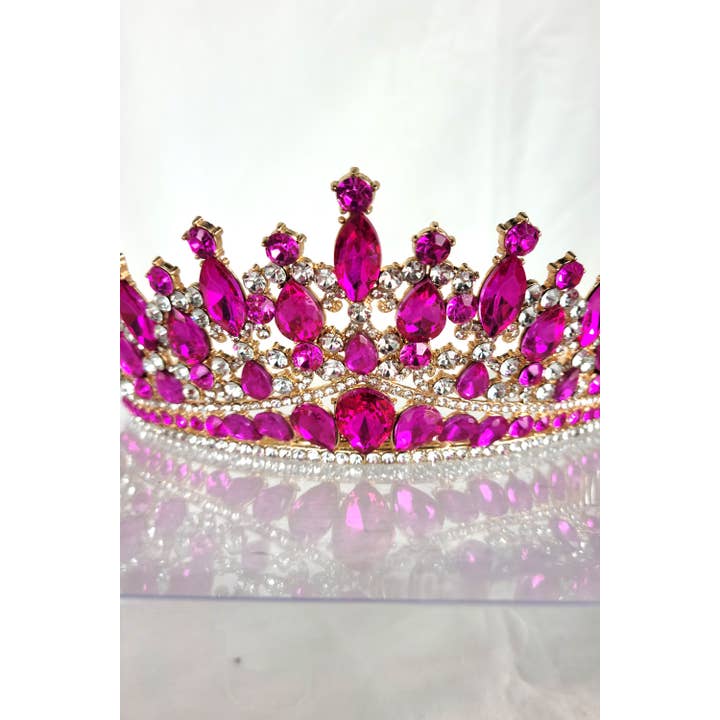 Chicas - Wholesale Tiara - Women's - One Size Fits All Tiara With Jewels HT93218